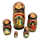 Swan Princess Russian Matryoshka Dolls 5 Piece Set