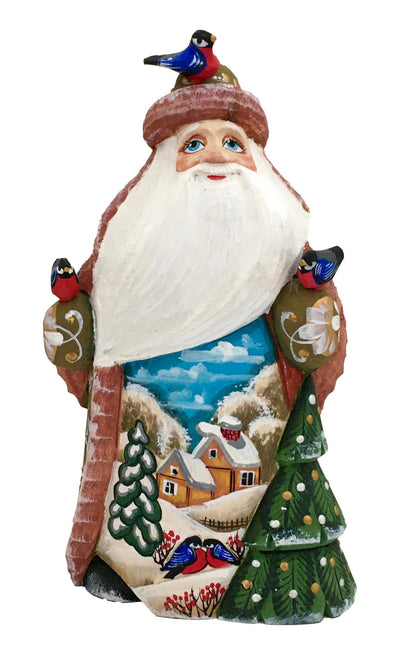 Green Santa with Birds BuyRussianGifts Store