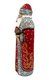 Carved Wooden Santa with Bird BuyRussianGifts Store