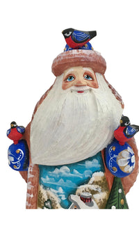 Blue Santa Clause with Birds BuyRussianGifts Store