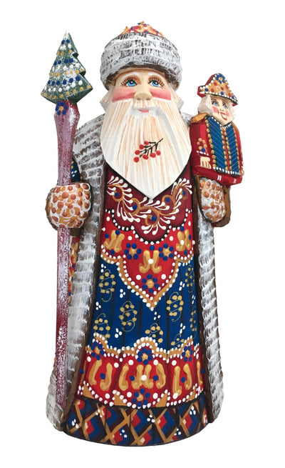 Russian Santa Nutcracker Blue Gold BuyRussianGifts Store