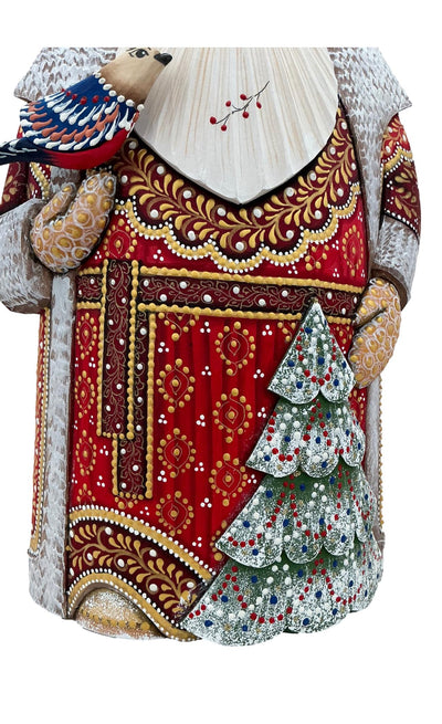 Wooden Grandfather Frost Bird Christmas Tree BuyRussianGifts Store