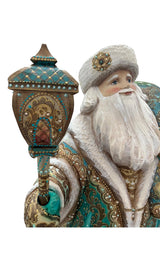 17” Tall Russian Father Frost Burgundy Gold. BuyRussianGifts Store