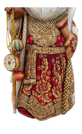 Tall Unique Santa Red Wood Burn BuyRussianGifts Store