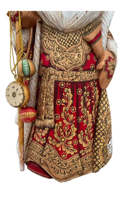Tall Unique Santa Red Wood Burn BuyRussianGifts Store