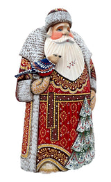 Wooden Grandfather Frost Bird Christmas Tree BuyRussianGifts Store