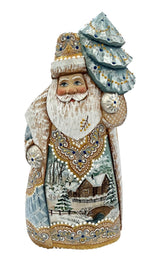 Russian Santa Christmas Tree Wooden Figurine BuyRussianGifts Store