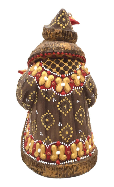 Santa with Birds Brown Coat BuyRussianGifts Store