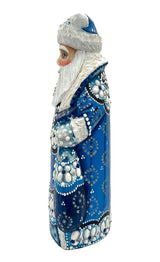 Traditional Russian Wooden Santa Blue BuyRussianGifts Store