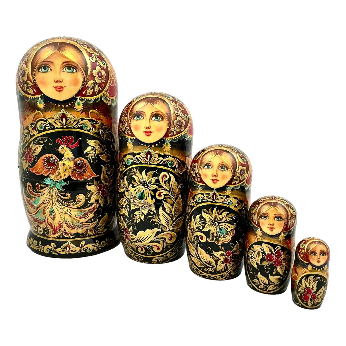 Matryoshka for Kids. Russian Nesting Dolls 5 Piece. Best Russian Gift