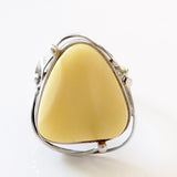 Handmade Sterling Silver Butterscotch Baltic Amber Ring size 8 ½ BuyRussianGifts Store