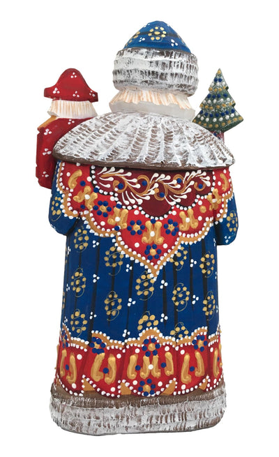 Russian Santa Nutcracker Blue Gold BuyRussianGifts Store