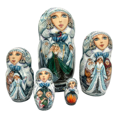 One of the Kind Russian Fairy Tale Matryoshka set of 5 BuyRussianGifts Store