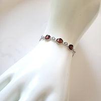 Honey Amber Chain Link Bracelet BuyRussianGifts