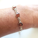 Honey Amber Chain Link Bracelet BuyRussianGifts