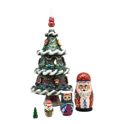 Christmas tree nesting dolls
