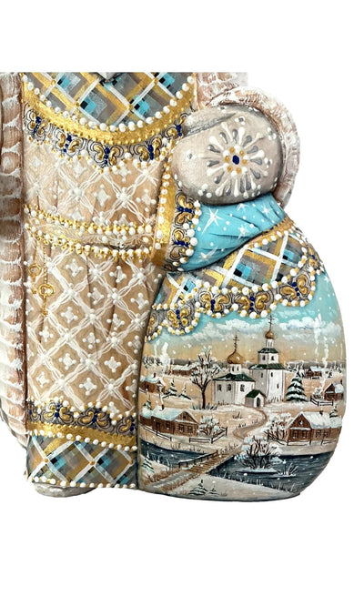Vintage Wooden Santa with Bag of Presents BuyRussianGifts Store
