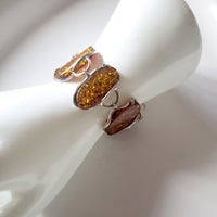 Large Golder Green Amber Stone Classic Link Bracelet BuyRussianGifts Store