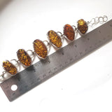 Large Golder Green Amber Stone Classic Link Bracelet BuyRussianGifts Store