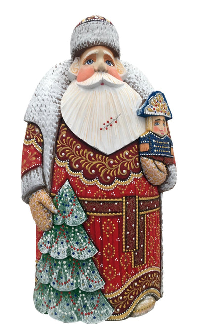 Large Wooden Father Frost with Bird BuyRussianGifts Store