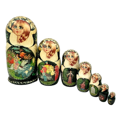 Large Matryoshka Dolls 7 Pieces Fairytale for Kids BuyRussianGifts Store