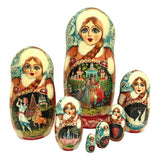 Large Matryoshka Dolls Fairytale for Kids Ivan Tzarevich and Grey Wolf BuyRussianGifts Store