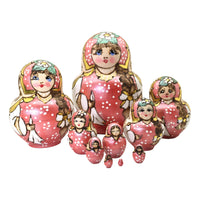 Russian nesting dolls pink