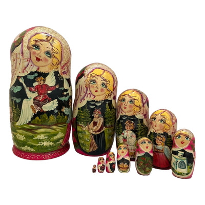 10 pieces set nesting dolls 