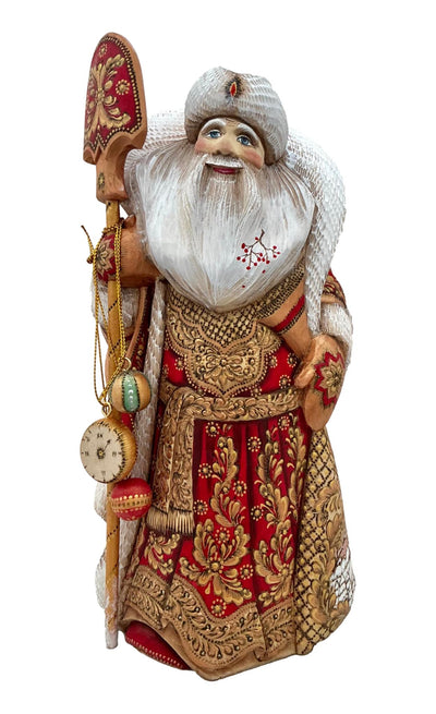 Tall Unique Santa Red Wood Burn BuyRussianGifts Store