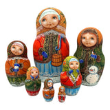 One of a Kind Russian Nesting Dolls 7 pieces set BuyRussianGifts Store