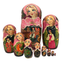 Large Nesting Dolls Colorful 7 Pieces Set BuyRussianGifts Store