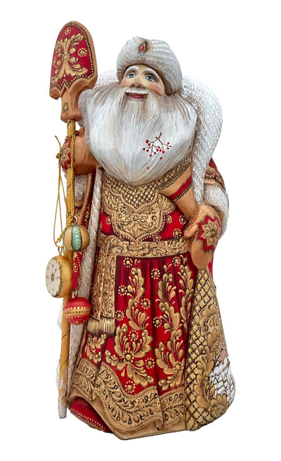 Tall Unique Santa Red Wood Burn BuyRussianGifts Store