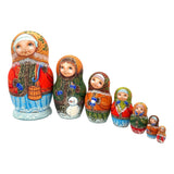 One of a Kind Russian Nesting Dolls 7 pieces set BuyRussianGifts Store