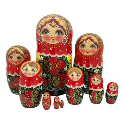 Large Traditional Nesting Dolls Set of 10 BuyRussianGifts Store