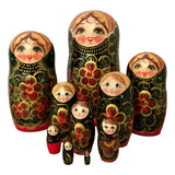 Traditional Matryoshka Black Gold 10 Piece Set BuyRussianGifts Store