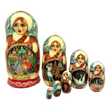 Large Matryoshka Dolls Fairytale for Kids Ivan Tzarevich and Grey Wolf BuyRussianGifts Store