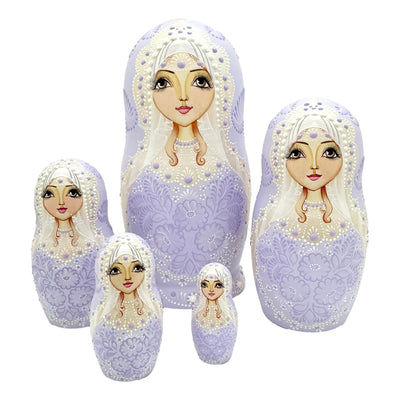 Traditional Matryoshka Lavender Russian Easter Gift BuyRussianGifts Store