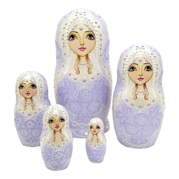 Traditional Matryoshka Lavender Russian Easter Gift BuyRussianGifts Store