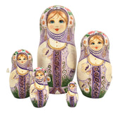 Russian Nesting Dolls Tulips set of 5 BuyRussianGifts Store