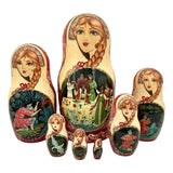 Nesting Dolls Large Matryoshka 7 Pieces Set Fairytale Story BuyRussianGifts Store