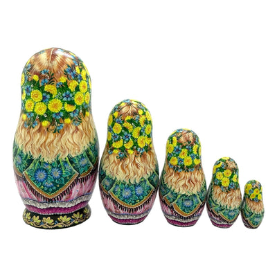 Traditional Nesting Dolls Zhostovo Style BuyRussianGifts Store