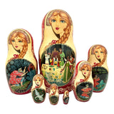 Nesting Dolls Large Matryoshka 7 Pieces Set Fairytale Story BuyRussianGifts Store
