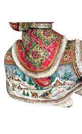 Russian Santa on Polar Bear Gemstones Decor BuyRussianGifts Store