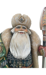 Unique wooden Russian santa 