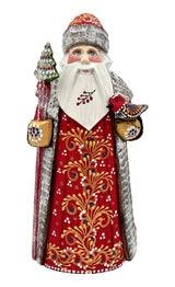 Carved Wooden Santa with Bird BuyRussianGifts Store