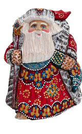 Wood Handcrafted Santa with Polar Bear BuyRussianGifts Store