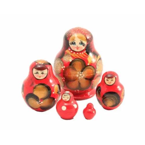 Red with Gold Small Nesting doll