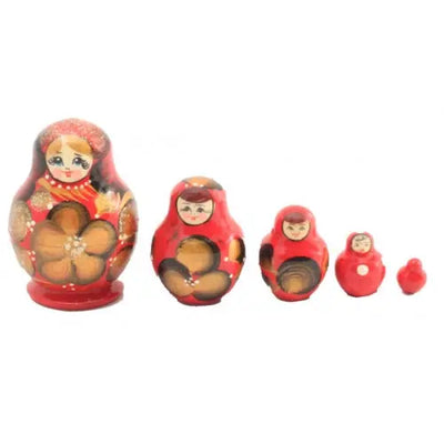 Red with Gold Small Nesting doll