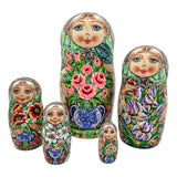 Green Russian Dolls BuyRussianGifts Store