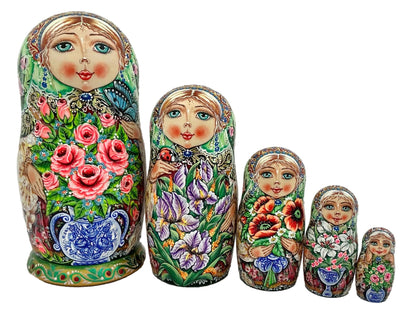 Green Russian Dolls BuyRussianGifts Store